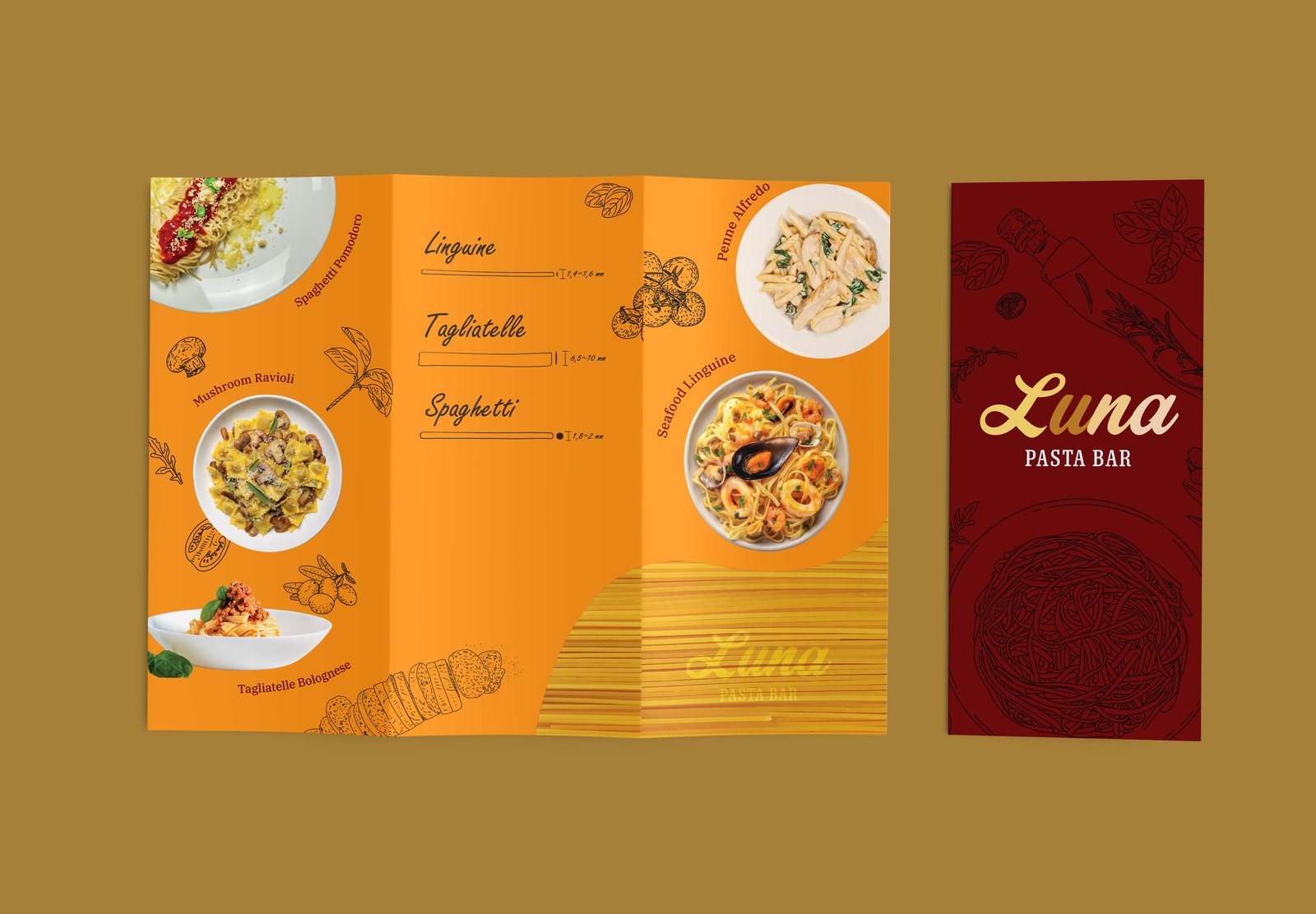Trifold menu